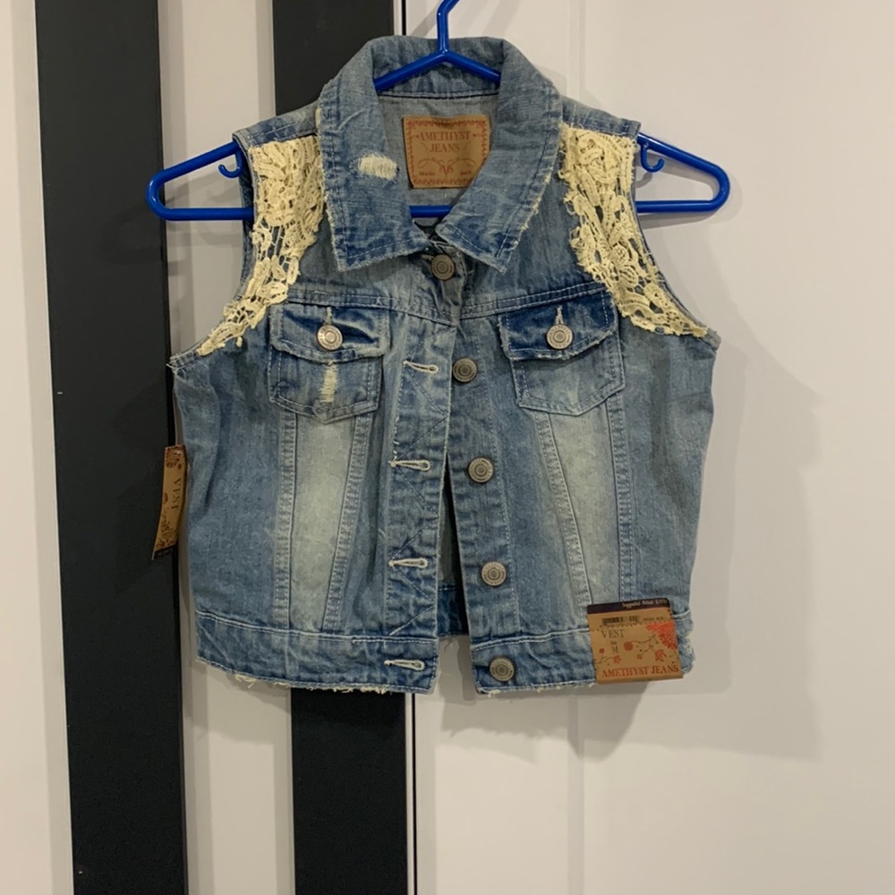 NWT denim vest
